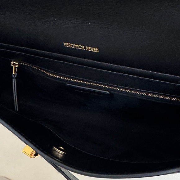 Veronica Beard Black Dash Leather clutch - Picture 6 of 6